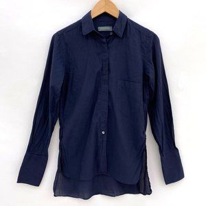 Christophe Lemaire Dark Blue Cotton Tunic Blouse size 4